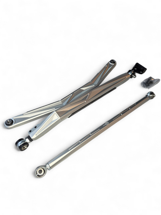 2024+ Can Am Maverick R High Clearance Adjustable Radius Rods (Anodized Clear)