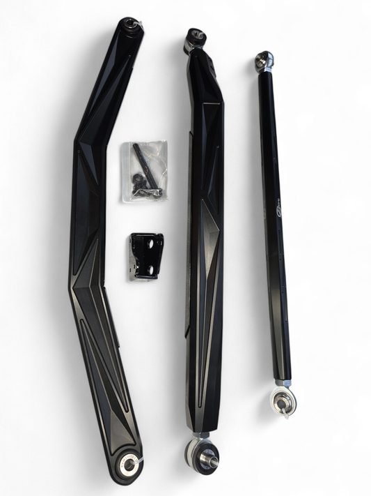2024+ Can Am Maverick R High Clearance Adjustable Radius Rods (Anodized Black)