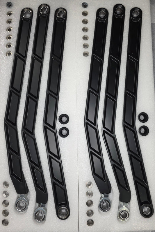 2017+ Can Am X3 Maverick Volt Billet Radius Rods Anodized Black (RS 72" Model Only)