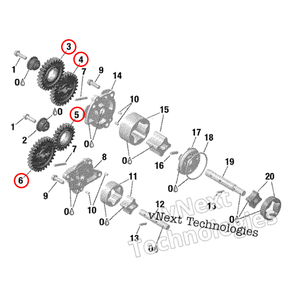 WSRD Complete BRP Water & Oil Pump Gear Set | Can-Am X3