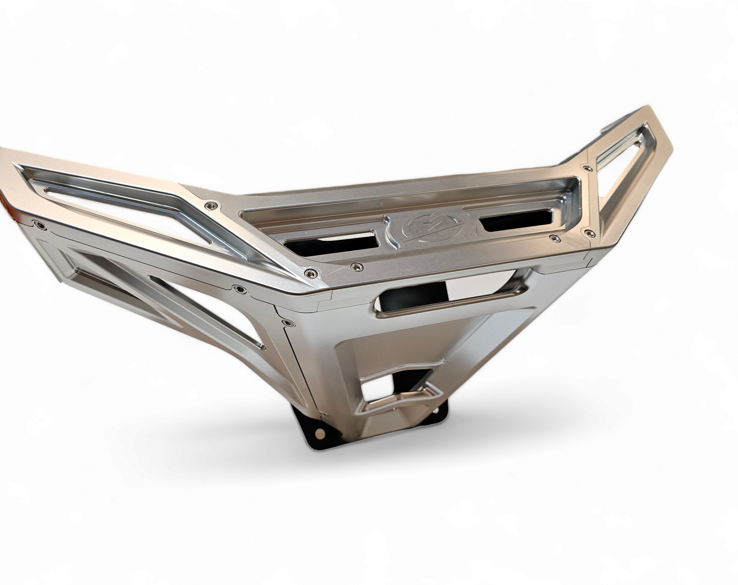 2022-2026 Polaris RZR Pro R, Pro S, Turbo R Machined Billet Front Winch Bumper (Clear Anodize)