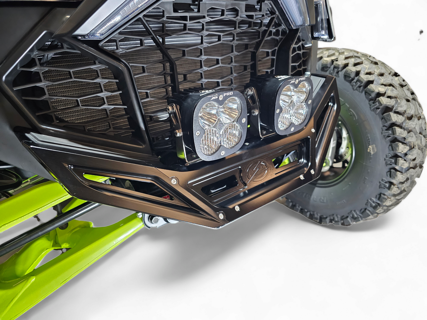 2022-2026 Polaris RZR Pro R, Pro S, Turbo R Machined Billet Front Winch Bumper (Black Anodize)