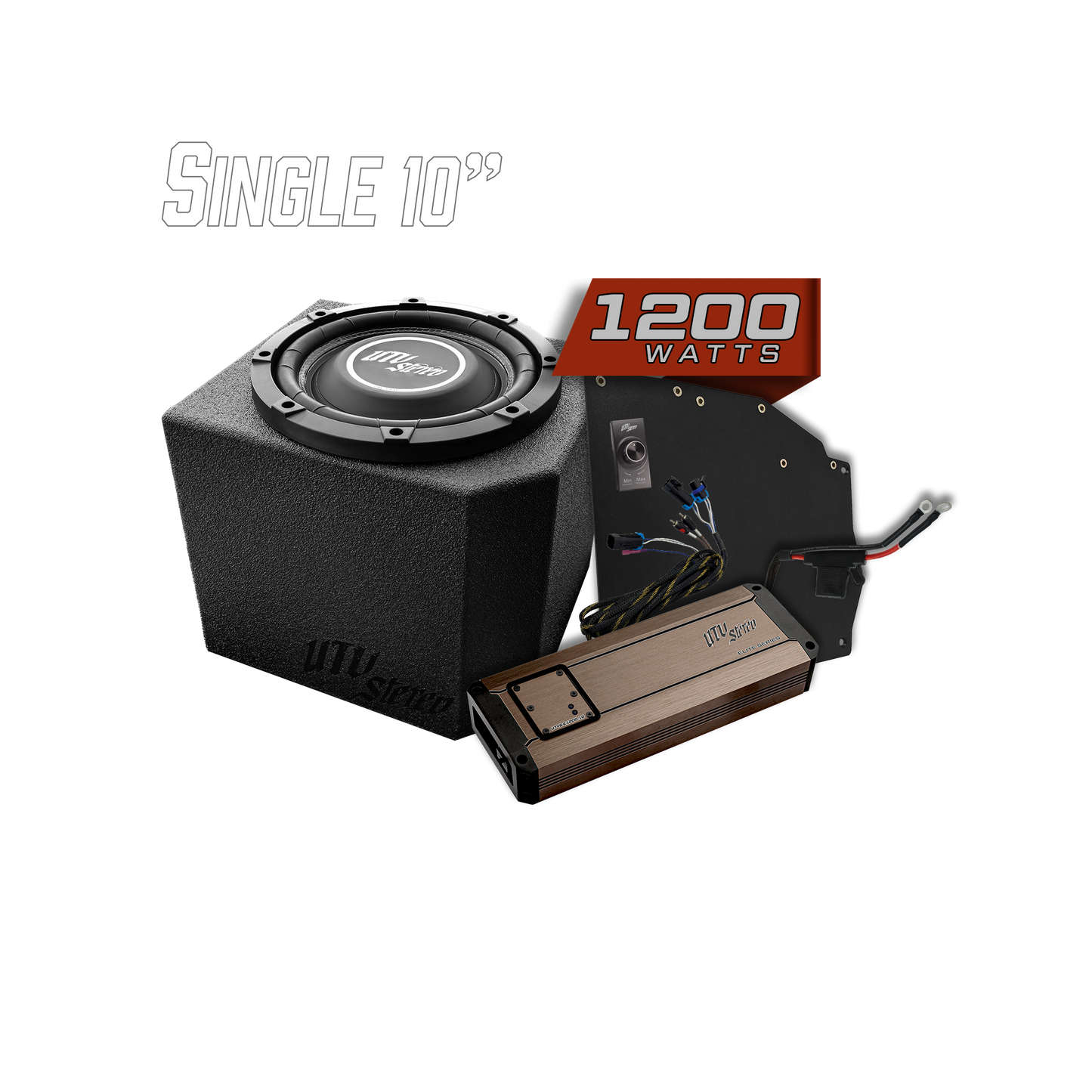 Polaris® Ranger 1200W Single 10" Subwoofer Kit | UTVS-RNG-SUB-1200-1