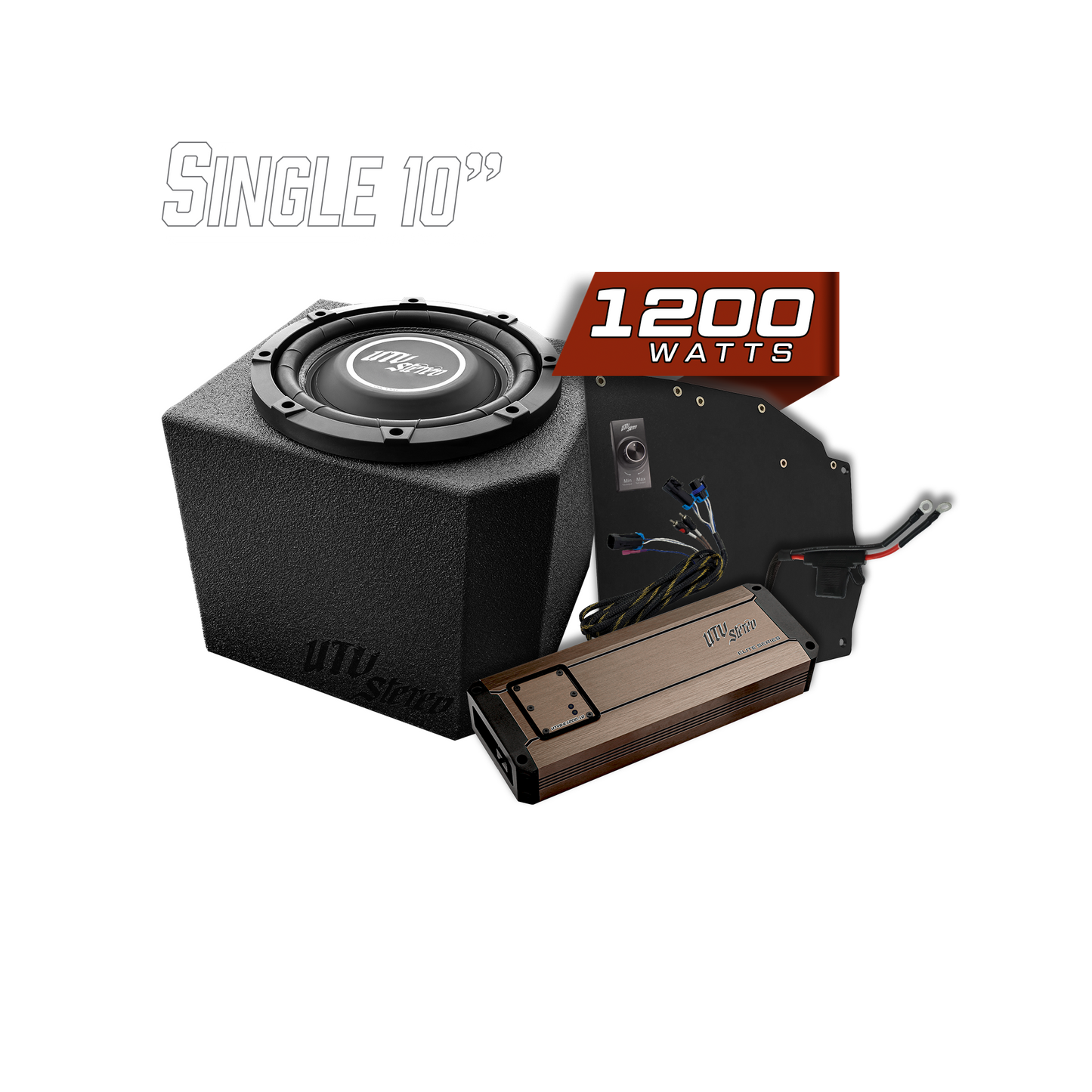 Polaris® Ranger 1200W Single 10" Subwoofer Kit | UTVS-RNG-SUB-1200-1