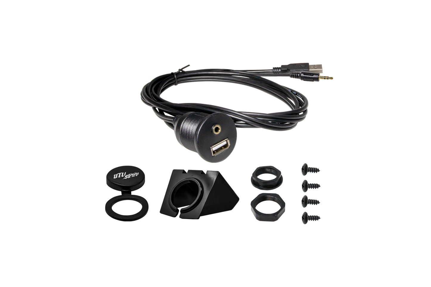 USB & Auxiliary Flush Mount Adapter for Source Units | UTVS-USB/AUX-FLMT